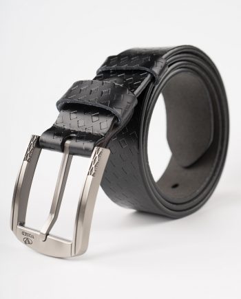Image 1 of Mens Leather Belt with Squares of color Black from Noroze