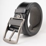 Image 1 of Mens Leather Belt of color black from Noroze