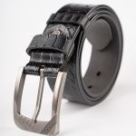 Image 1 of Mens Animal Patterned Leather Belt of color Black from Noroze Brand