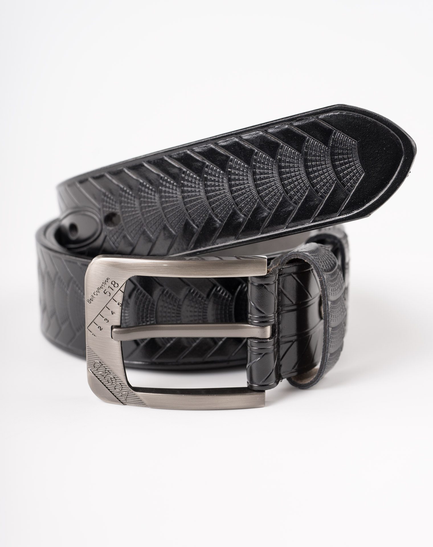 Image 2 of Mens Animal Patterned Leather Belt of color Black from Noroze Brand