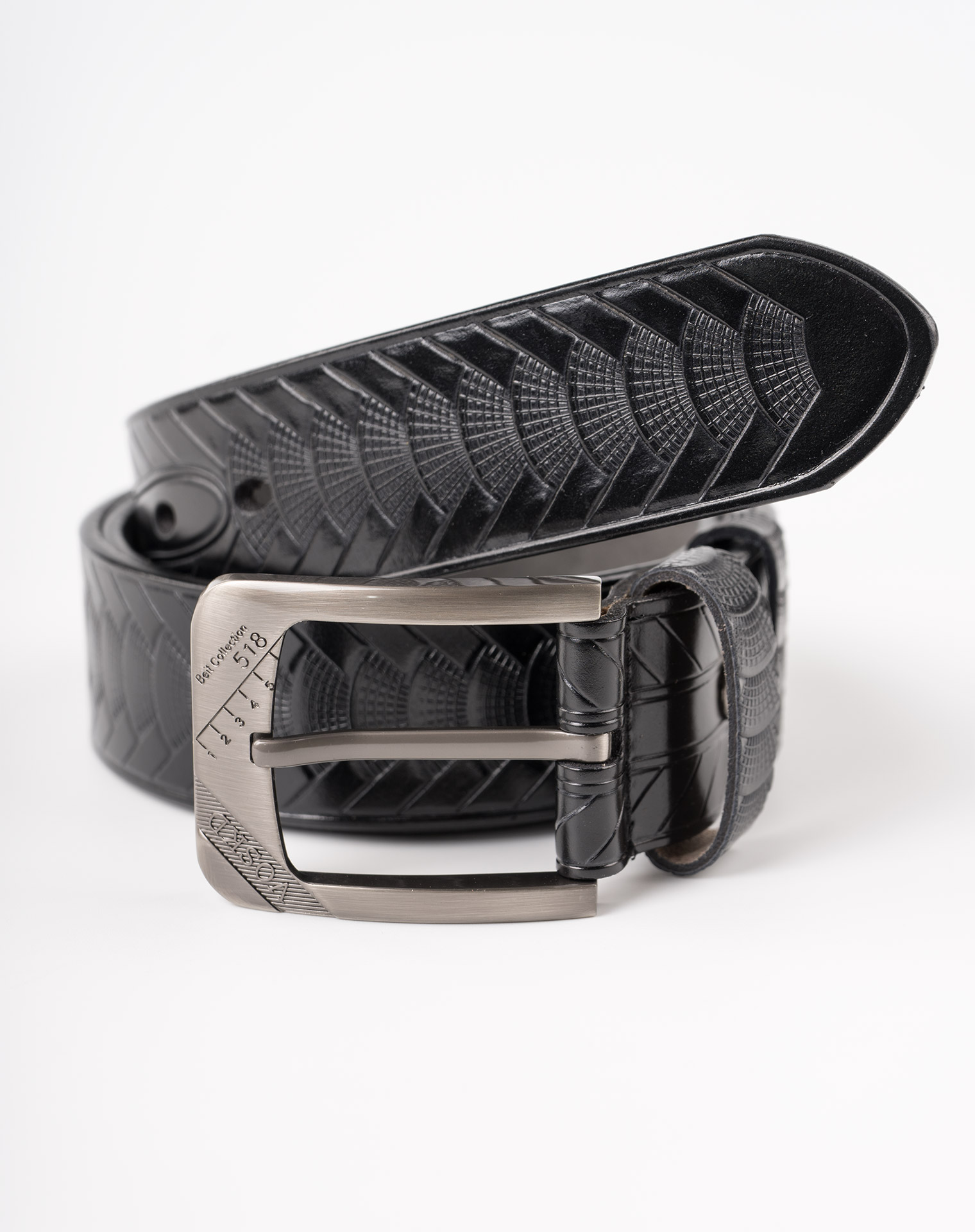 Image 2 of Mens Animal Patterned Leather Belt of color Black from Noroze Brand
