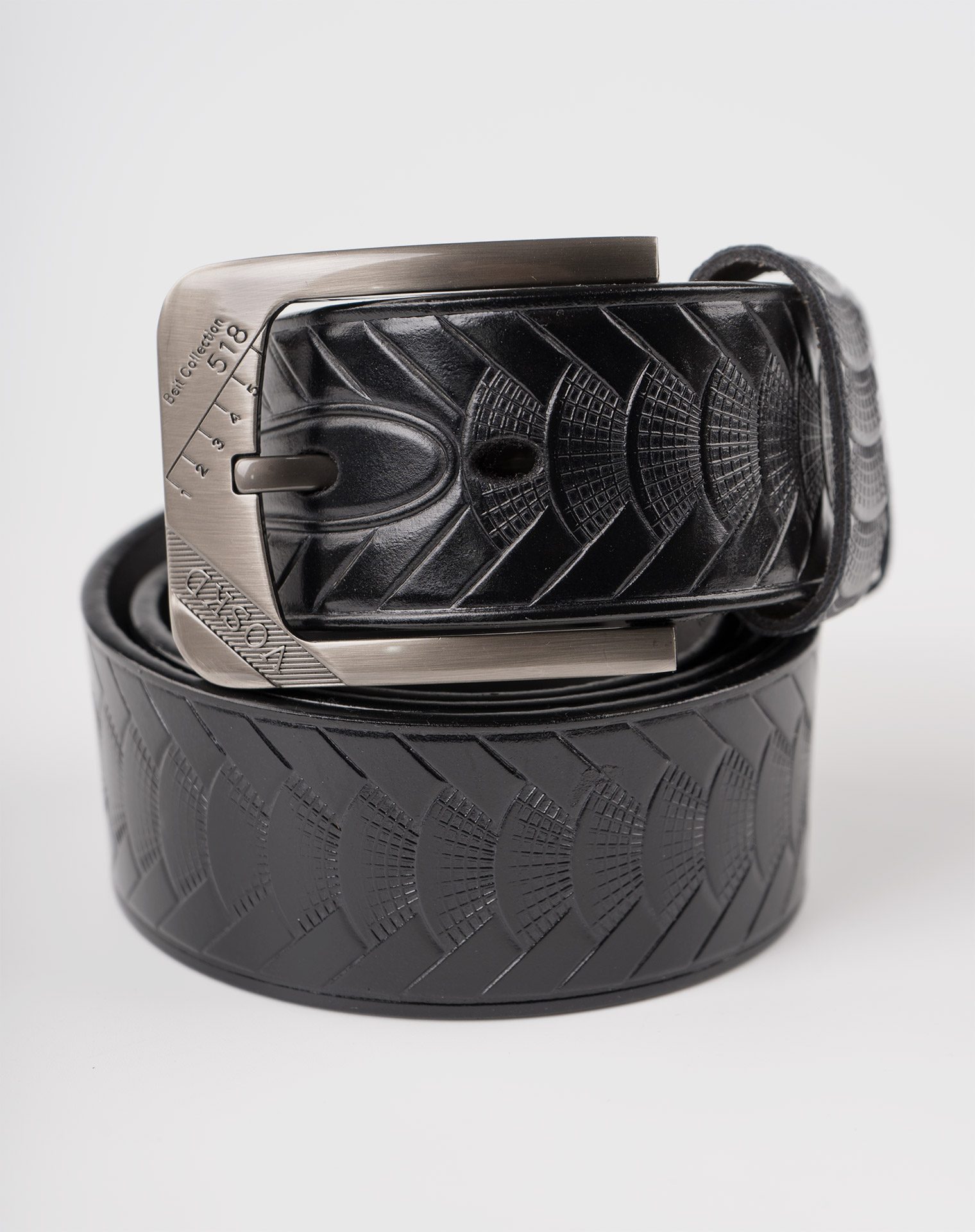 Image 3 of Mens Animal Patterned Leather Belt of color Black from Noroze Brand
