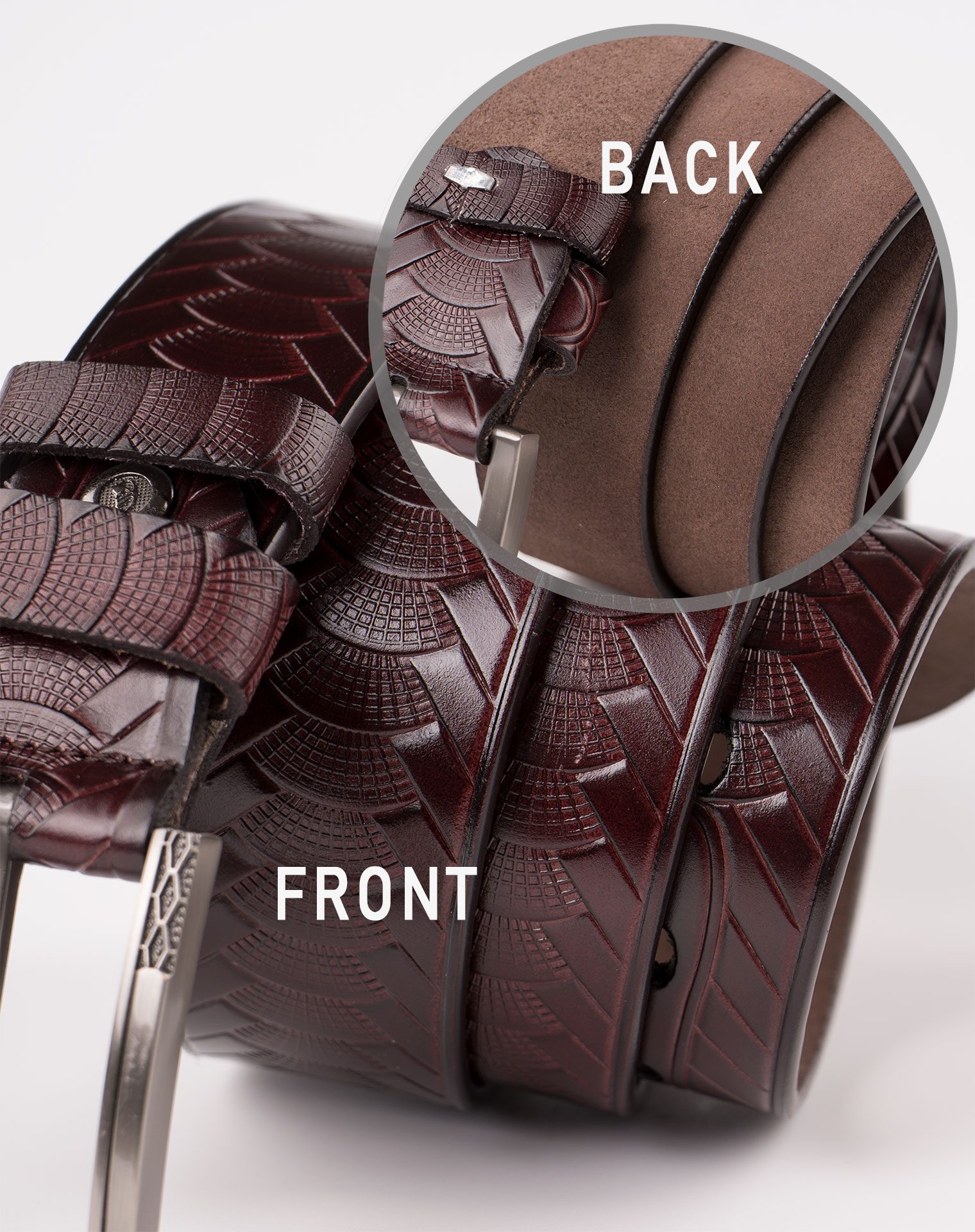 Image 4 of Mens Animal Patterned Leather Belt of color Coffee from Noroze