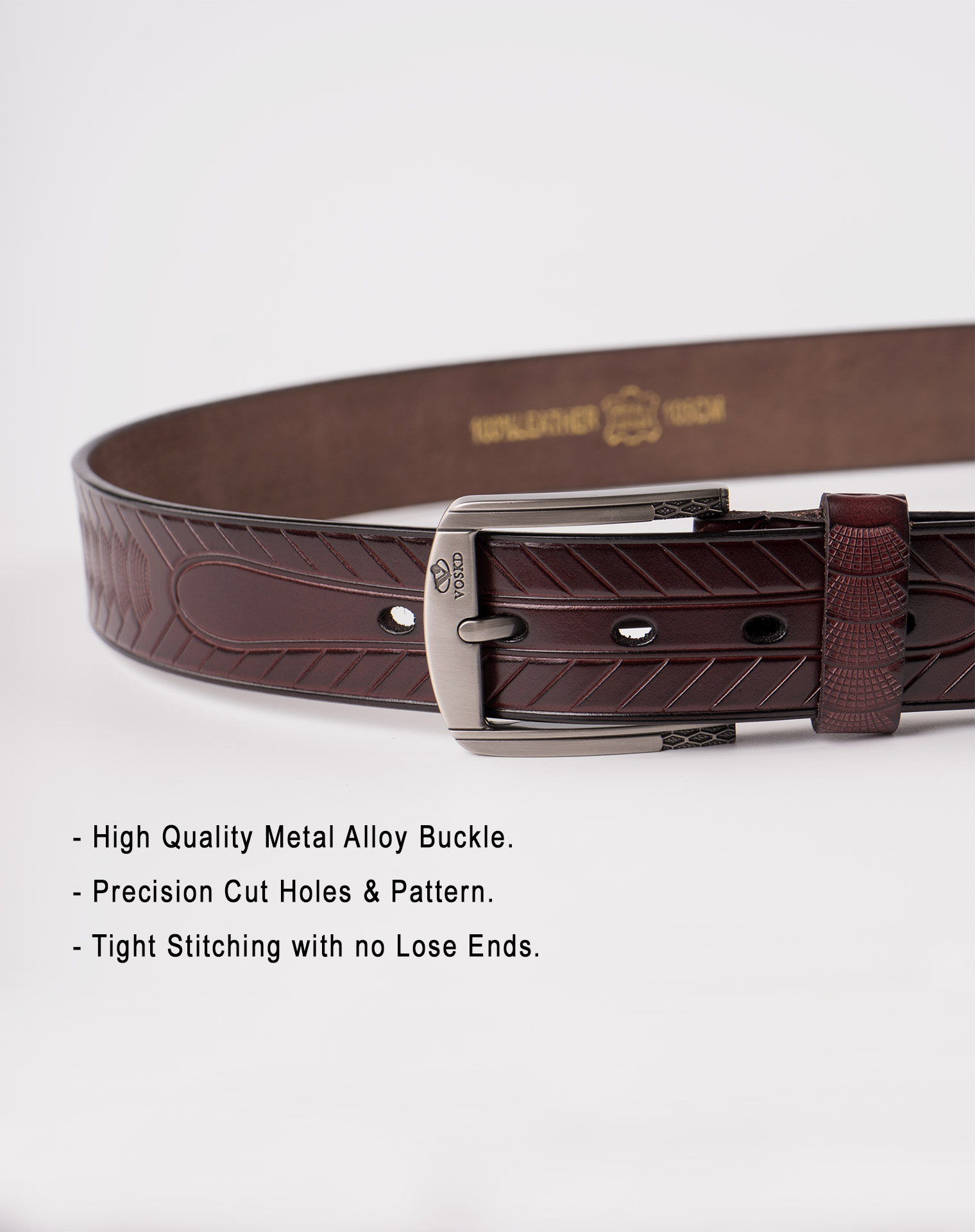 Image 5 of Mens Animal Patterned Leather Belt of color Coffee from Noroze