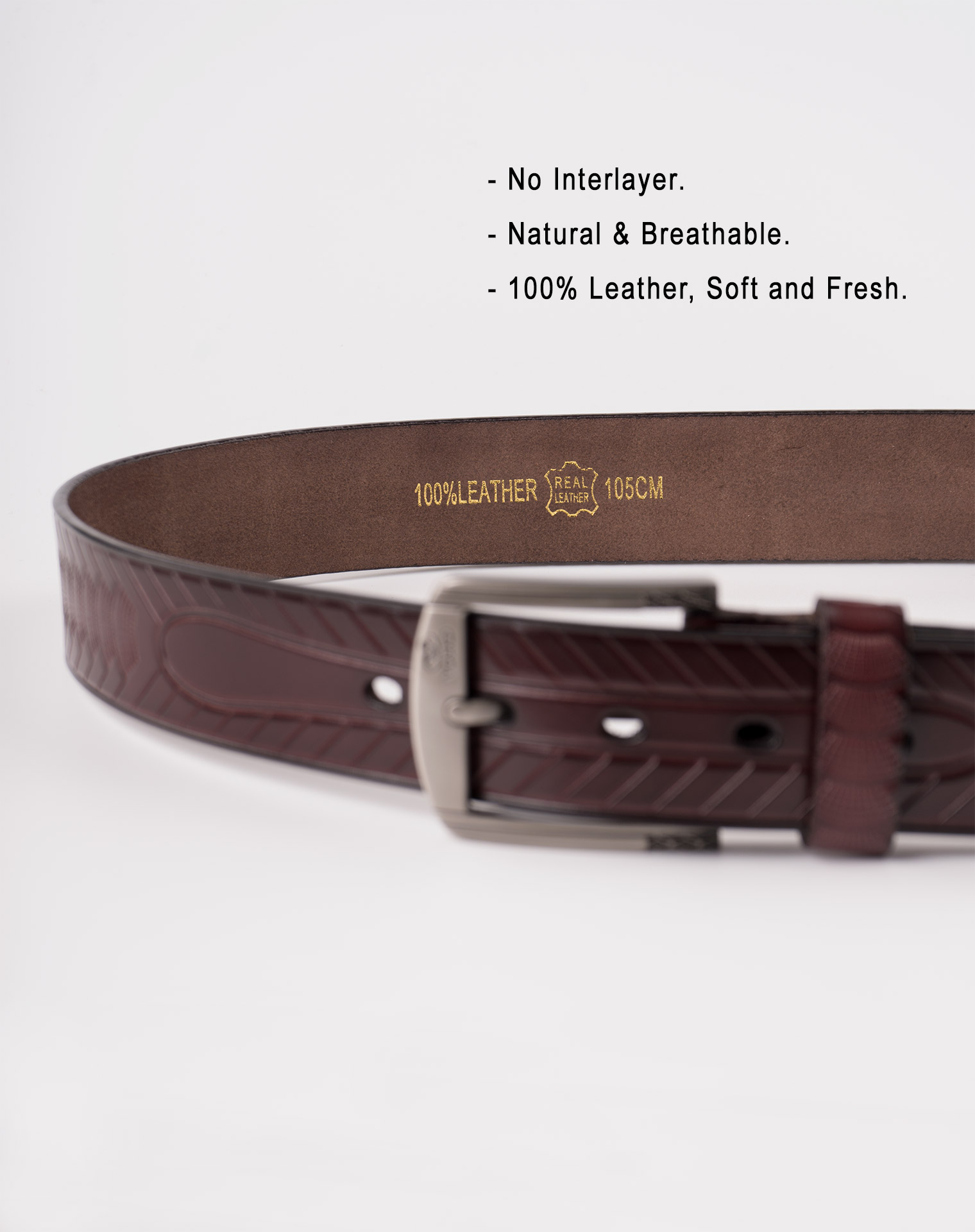 Image 6 of Mens Animal Patterned Leather Belt of color Coffee from Noroze