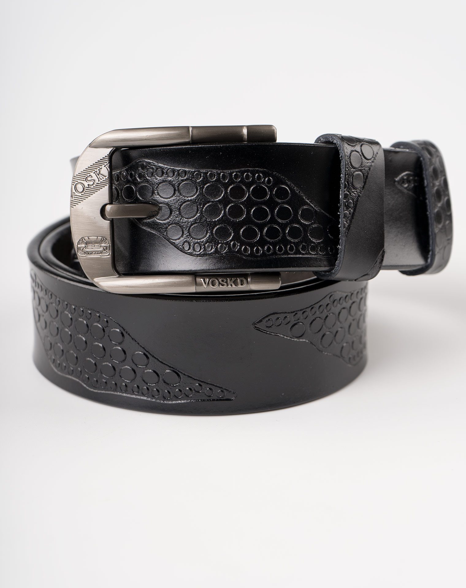 Image 2 of Men Leather Belt of Black color from Noroze