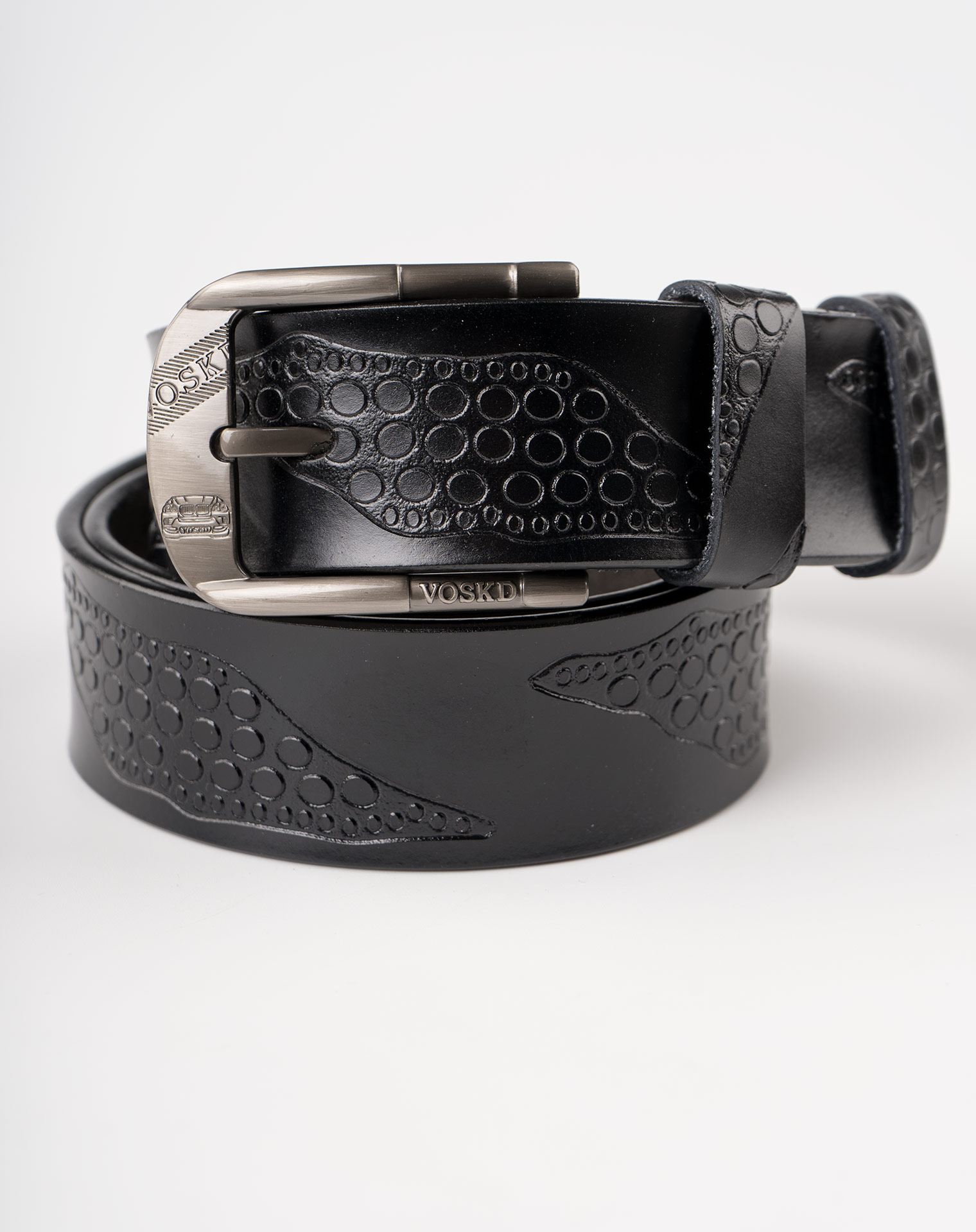 Image 2 of Men Leather Belt of Black color from Noroze