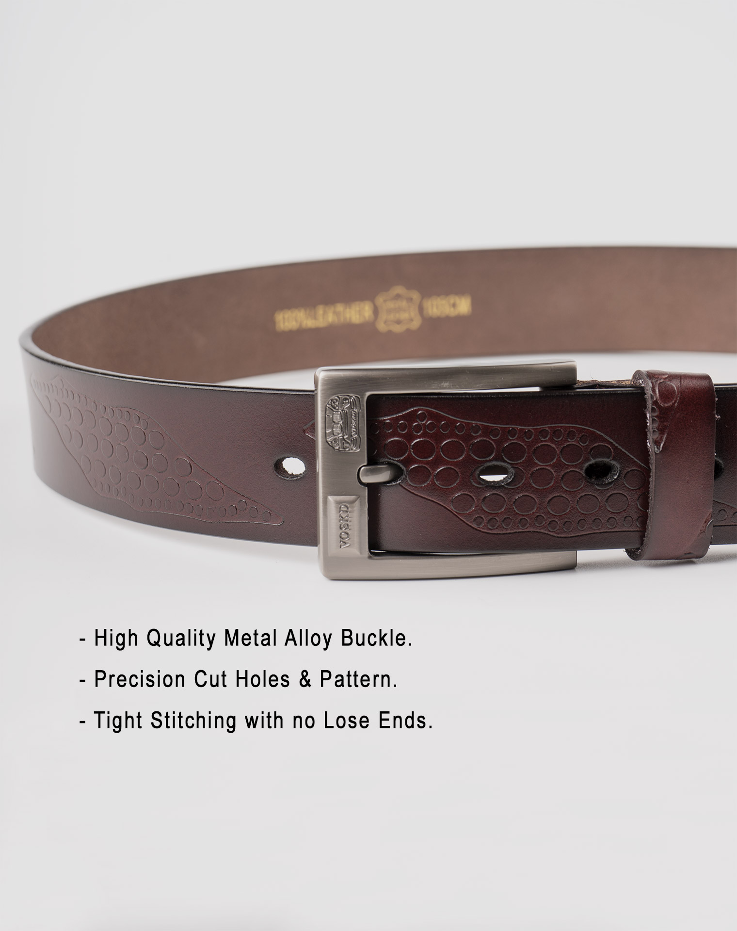 Image 5 of Mens Leather Belts of color Coffee from Noroze Brand