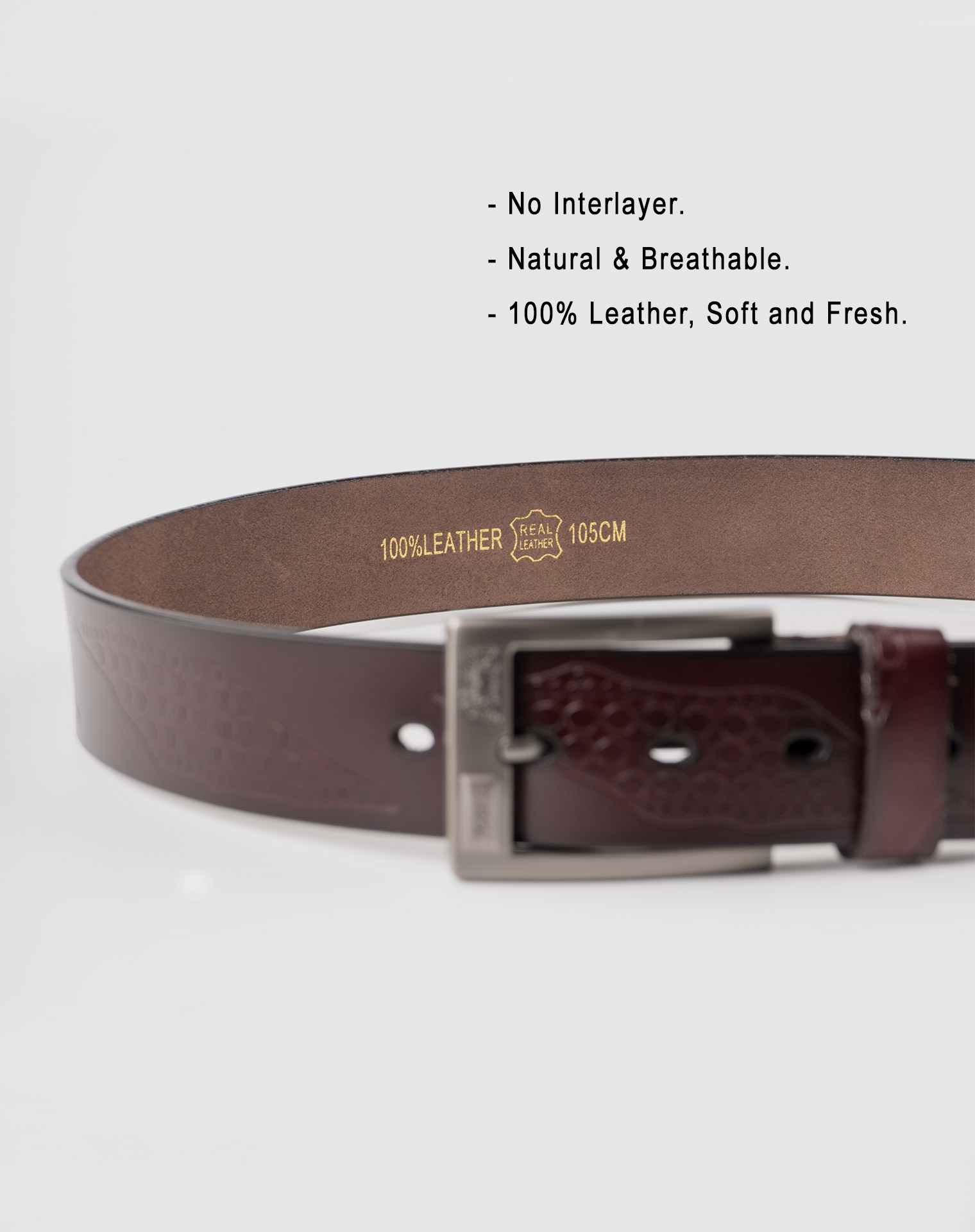 Image 6 of Mens Leather Belts of color Coffee from Noroze Brand