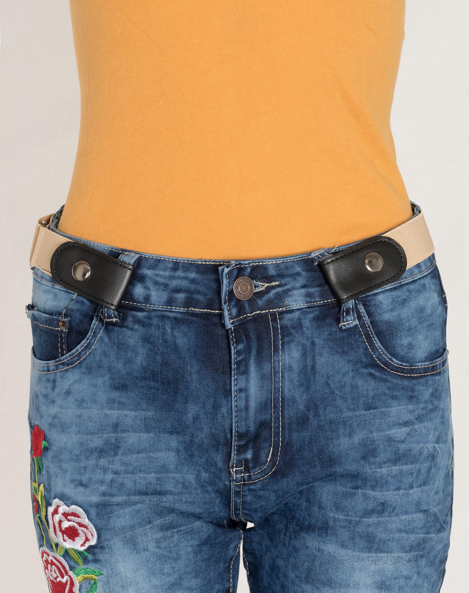 Image 2 of Womens No Buckle Belt of color Stone from Noroze