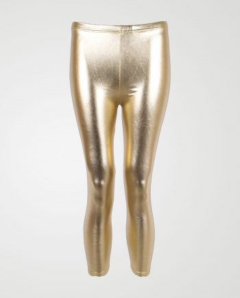 Image 1 of Girls Shiny Party Leggings color Golden and sizes 7-8, 9-10, 11-12, 13 from Noroze