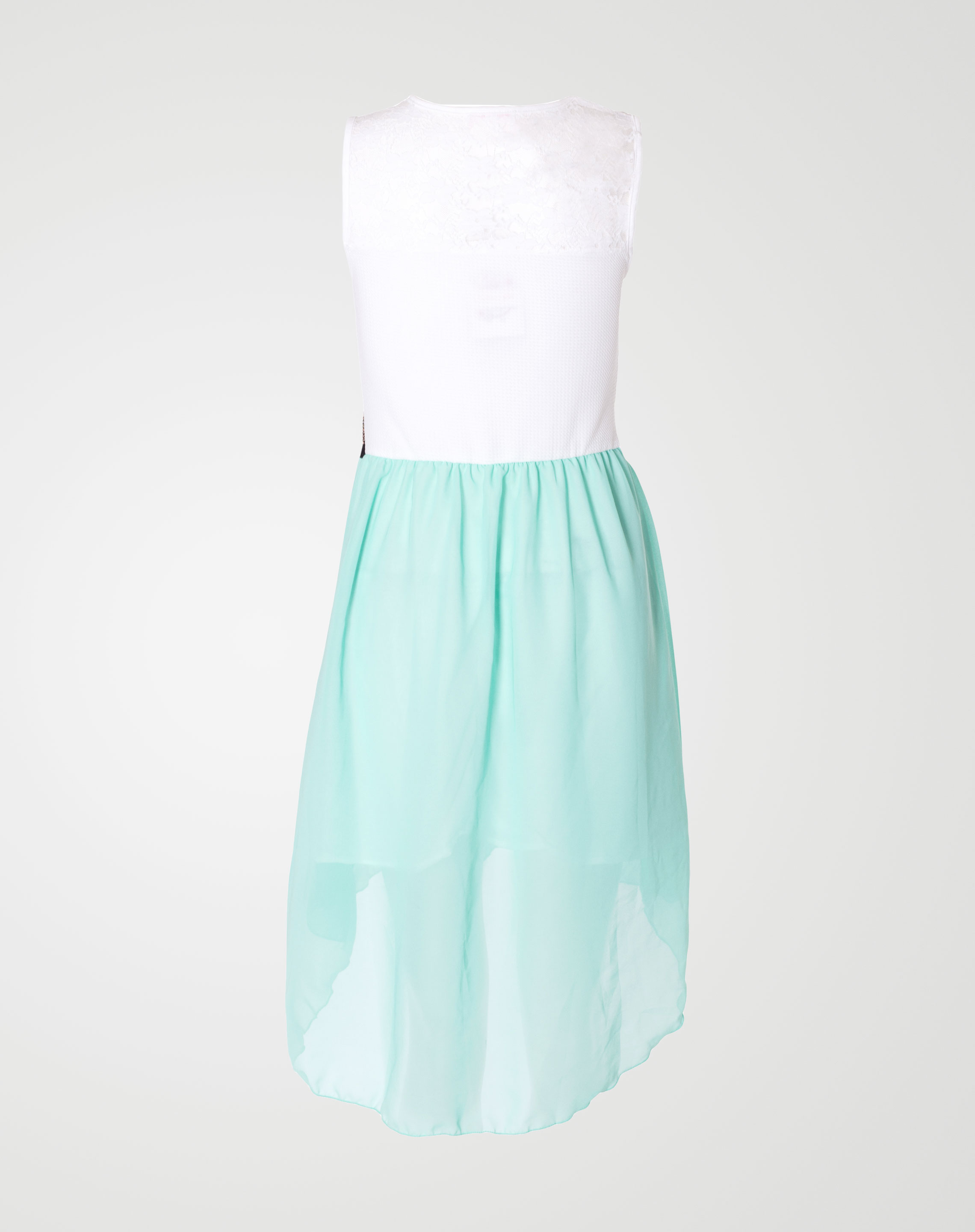 Image 2 of Girls Lace Chiffon Dress color Mint and sizes 7-8, 9-10, 11-12, 13 from Noroze
