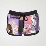 Image 1 of Girls Floral Beach Hot Pants color Purple and sizes 7-8, 9-10, 11-12, 13 from Noroze