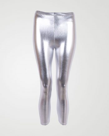 Image 1 of Girls Shiny Party Leggings color Silver and sizes 7-8, 9-10, 11-12, 13 from Noroze