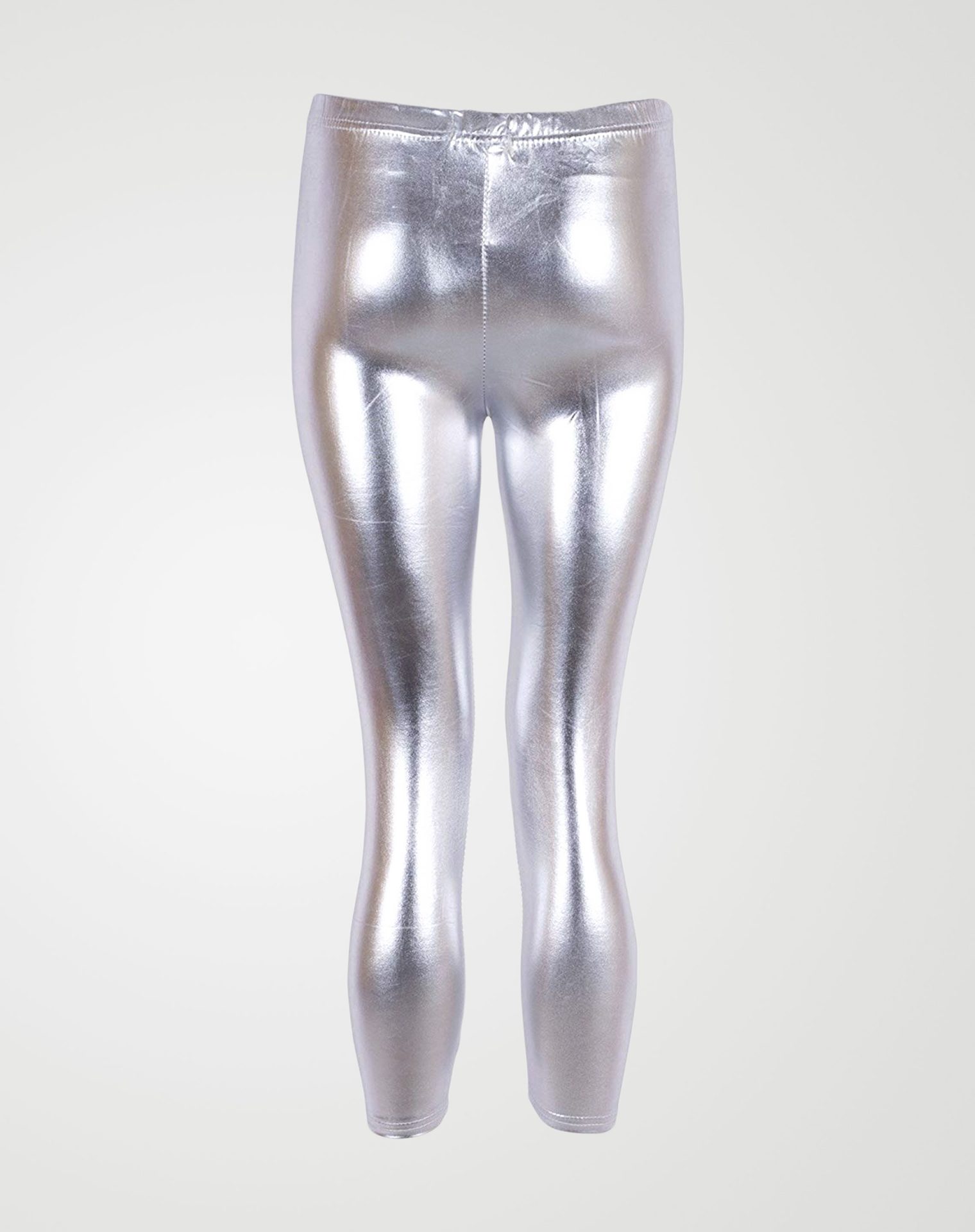 Image 2 of Girls Shiny Party Leggings color Silver and sizes 7-8, 9-10, 11-12, 13 from Noroze